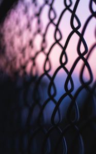 Preview wallpaper mesh, metal, fence, dark, macro