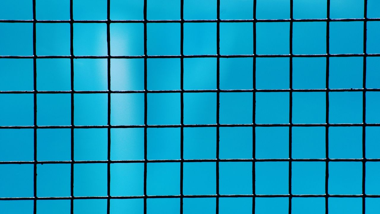 Wallpaper mesh, metal, sky, blue