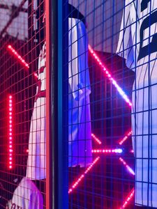 Preview wallpaper mesh, neon, glow, clothes