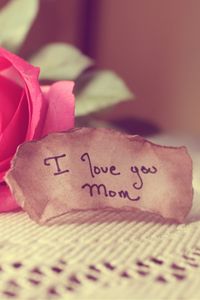 Preview wallpaper message, love, mom, rose