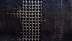 Preview wallpaper metal, mesh, cranny, scratches, black and white, texture