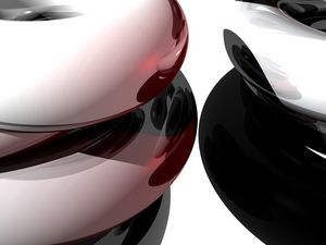 Preview wallpaper metal, reflection, oval, shiny