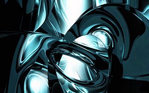 Preview wallpaper metal, shards, blue, shiny