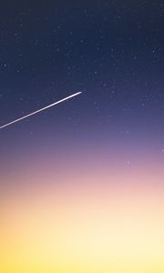 Preview wallpaper meteorite, sky, stars, fall, evening