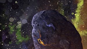 Preview wallpaper meteorite, stars, space, art