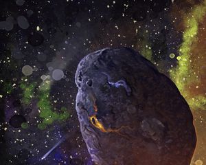 Preview wallpaper meteorite, stars, space, art