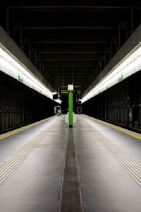 Preview wallpaper metro, perspective, building, lamps, glow