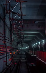 Preview wallpaper metro, subway, tunnel, rails