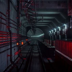 Preview wallpaper metro, subway, tunnel, rails