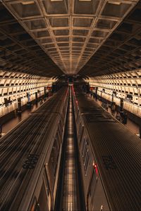 Preview wallpaper metro, trains, tunnel, architecture, dark