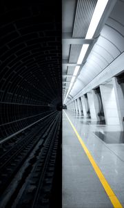 Preview wallpaper metro, tunnel, distance