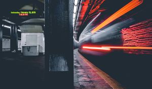 Preview wallpaper metro, underground, long exposure