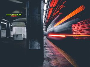 Preview wallpaper metro, underground, long exposure