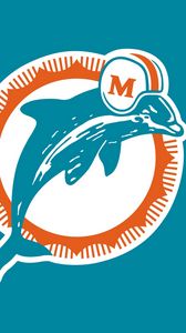Preview wallpaper miami dolphins, logo, football club, miami