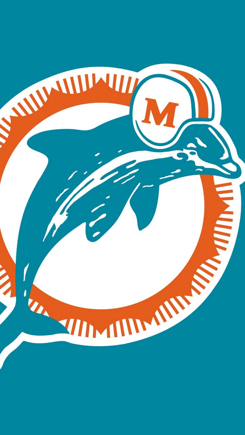 800x1420 Wallpaper miami dolphins, logo, football club, miami