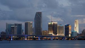 Preview wallpaper miami, florida, bridge, skyscrapers