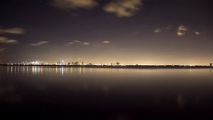 Preview wallpaper miami, ocean, buildings, night