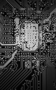 Preview wallpaper microcircuit, circuit, bw