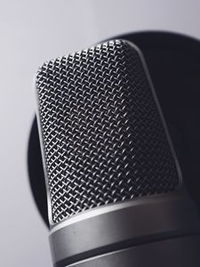 Preview wallpaper microphone, amplifier, closeup