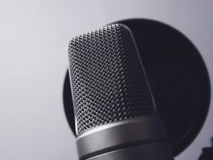 Preview wallpaper microphone, amplifier, closeup