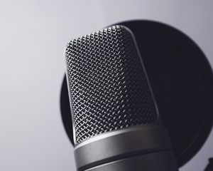 Preview wallpaper microphone, amplifier, closeup