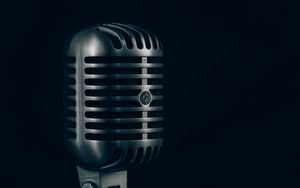 Preview wallpaper microphone, device, dark background