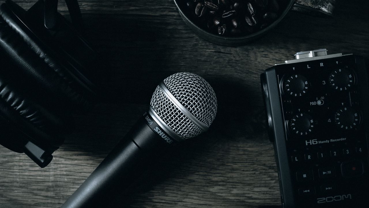 Wallpaper microphone, device, music, sound, dark