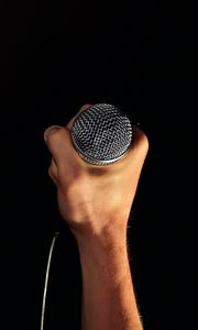 Preview wallpaper microphone, hand, music, acoustics