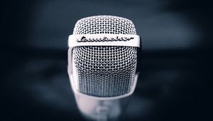 Preview wallpaper microphone, metal, mesh