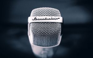 Preview wallpaper microphone, metal, mesh