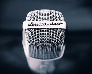 Preview wallpaper microphone, metal, mesh