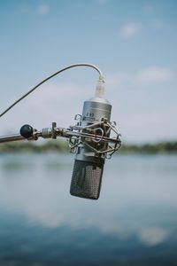 Preview wallpaper microphone, metal, metallic, blur