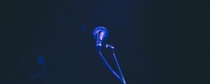Preview wallpaper microphone, microphone stand, dark, music, concert