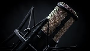 Preview wallpaper microphone, musical equipment, black, music