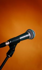 Preview wallpaper microphone, orange, music