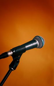 Preview wallpaper microphone, orange, music