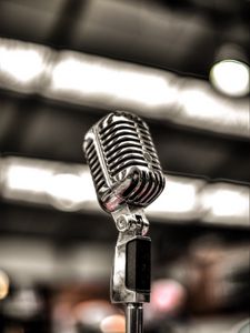 Preview wallpaper microphone, silver, blur