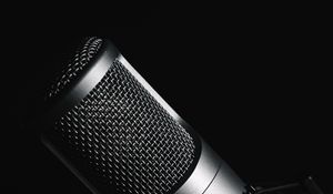 Preview wallpaper microphone, technology, music, black and white