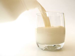 Preview wallpaper milk, glass, decanter, stream