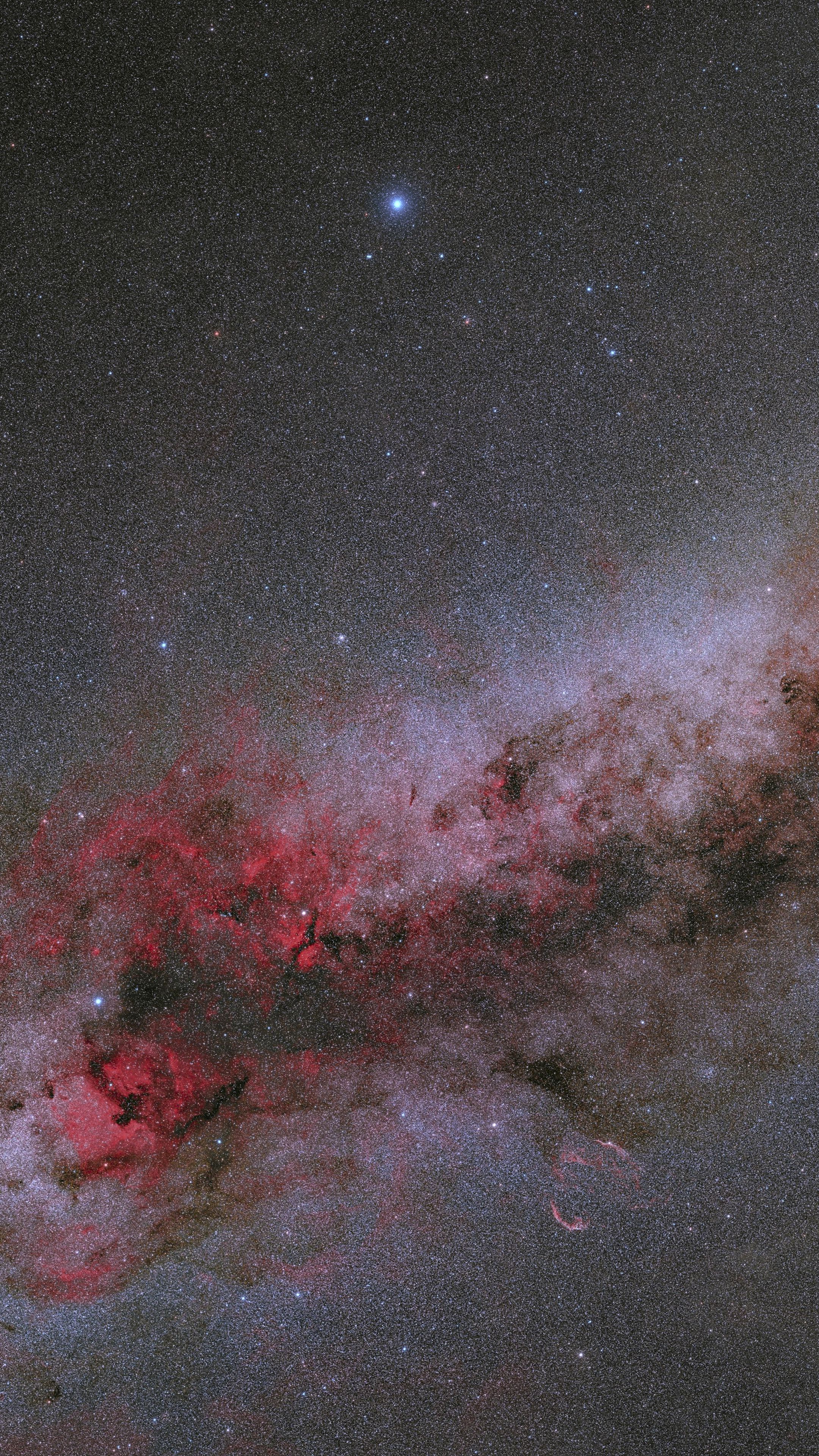 2160x3840 Wallpaper milky way, nebula, stars, space, dark