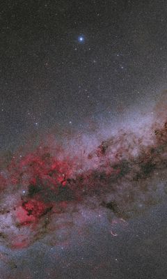 240x400 Wallpaper milky way, nebula, stars, space, dark