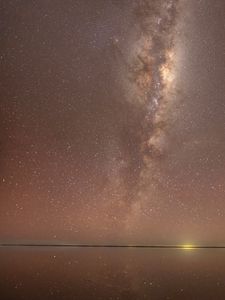 Preview wallpaper milky way, reflection, lake, stars, night