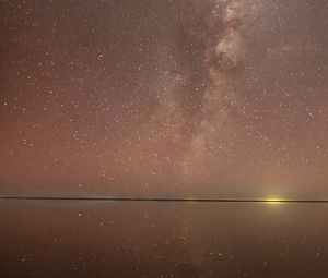 Preview wallpaper milky way, reflection, lake, stars, night