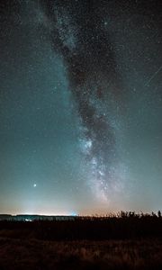 Preview wallpaper milky way, starry sky, horizon, stars, night