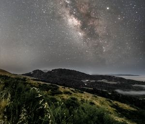 Preview wallpaper milky way, starry sky, stars, night, landscape