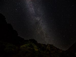 Preview wallpaper milky way, stars, night, landscape, dark