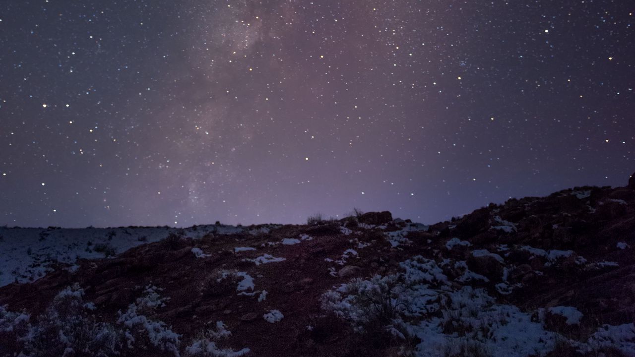 Wallpaper milky way, stars, sky, night, landscape, dark