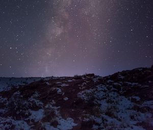 Preview wallpaper milky way, stars, sky, night, landscape, dark