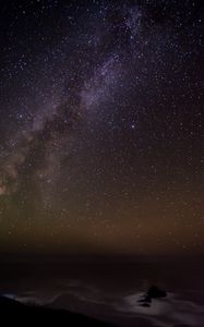 Preview wallpaper milky way, stars, starry sky, night, sea