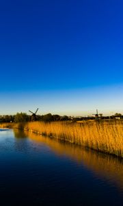 Preview wallpaper mills, grass, lake